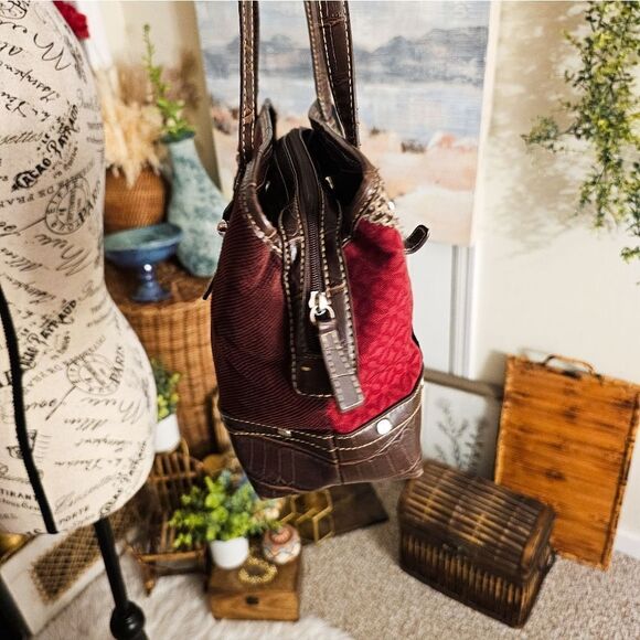 VTG Relic Patchwork Tapestry Detail Boho Shoulder Bag. - Picture 15 of 16